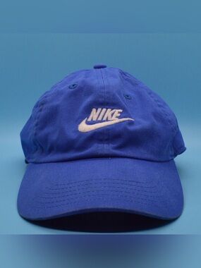 Nike Royal Blue Embroidered Swoosh Baseball Cap